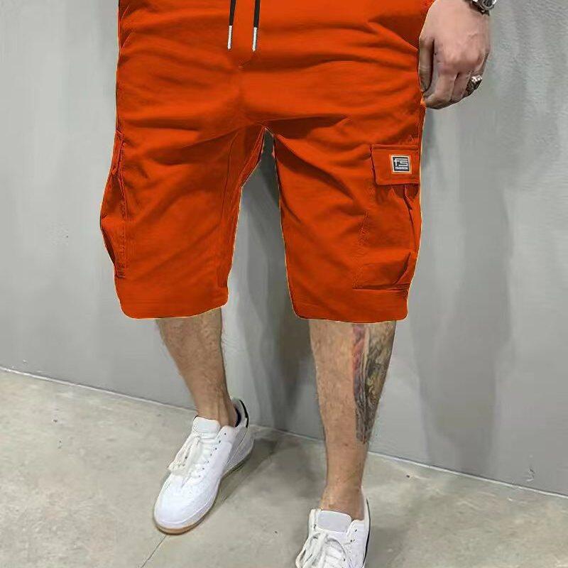 Shorts Summer Men's American Fifth Pants Overalls Korean Black