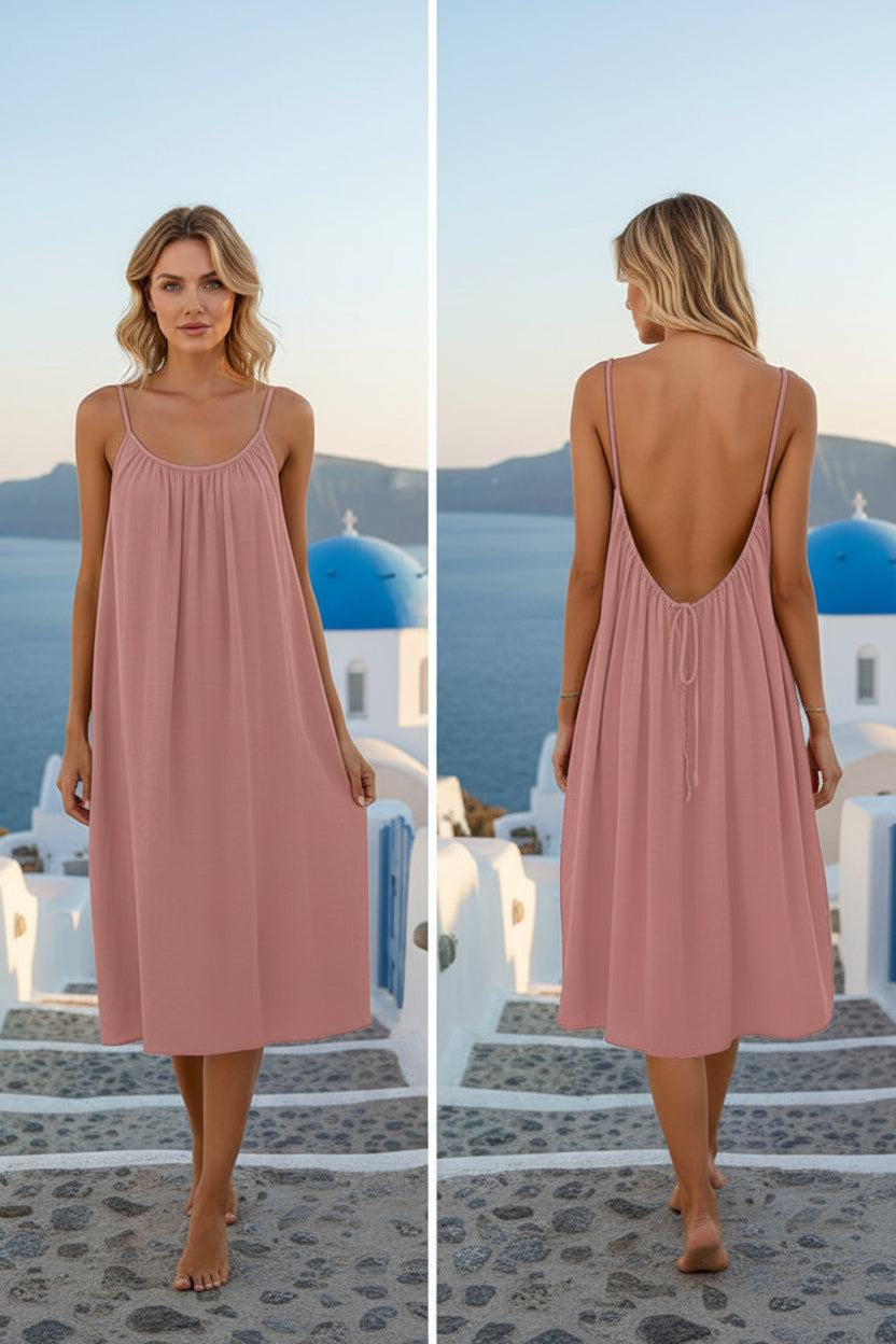 Backless Spaghetti Strap Dress