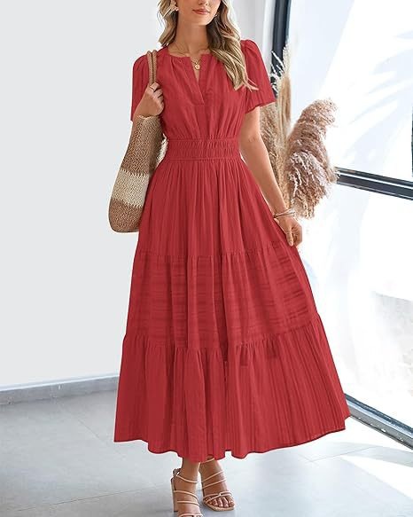 V-Neck Swing Dress