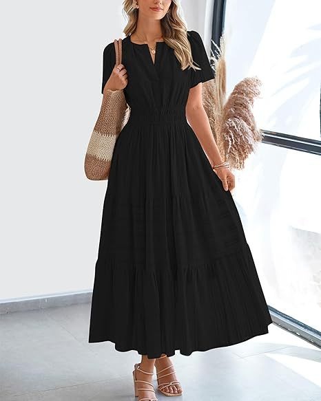V-Neck Swing Dress