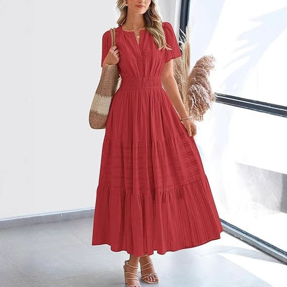 V-Neck Swing Dress