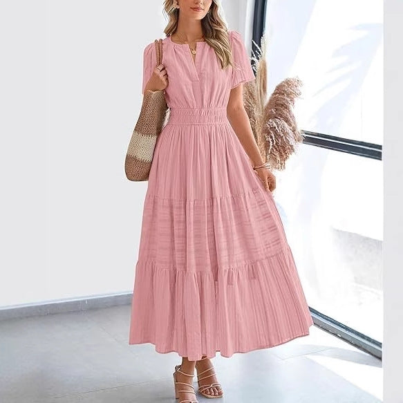 V-Neck Swing Dress