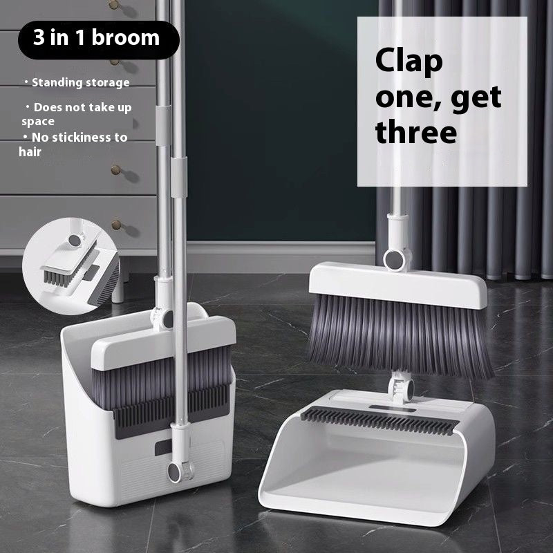 3-In-1 Household Broom with Dustpan Floor
