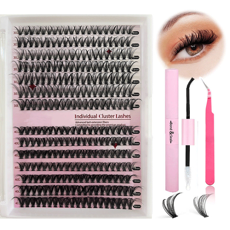 Faux cils en grappes à faire soi-même (kit mixte)