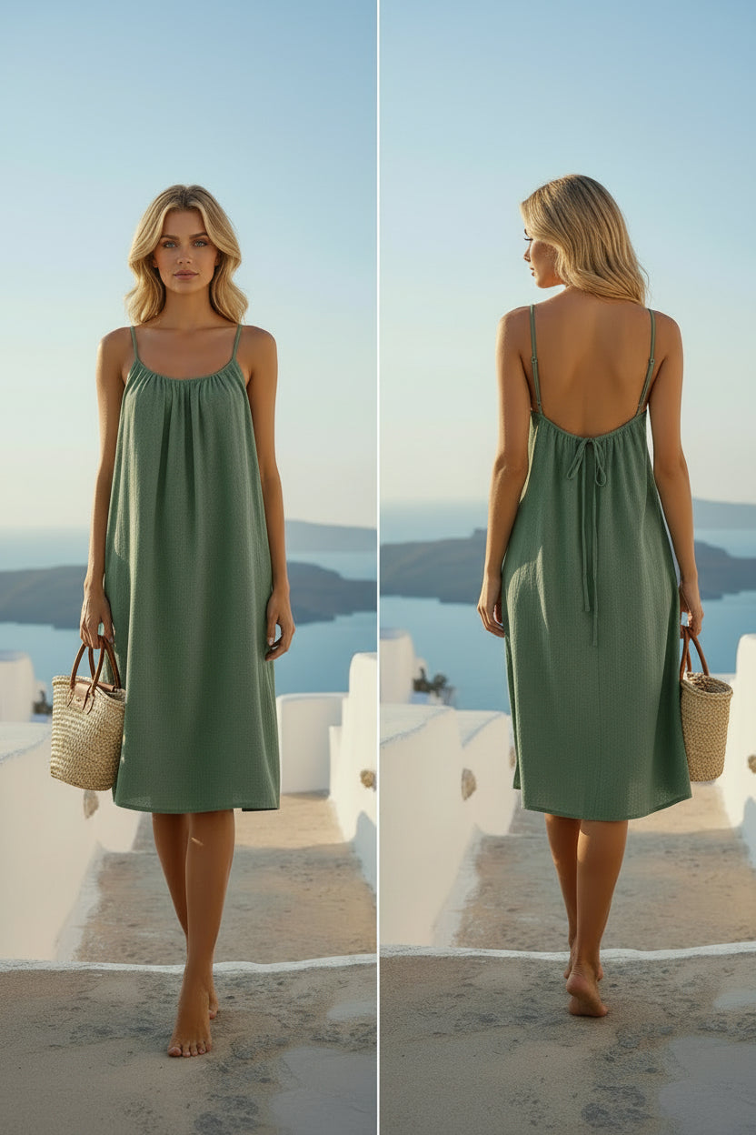 Backless Spaghetti Strap Dress