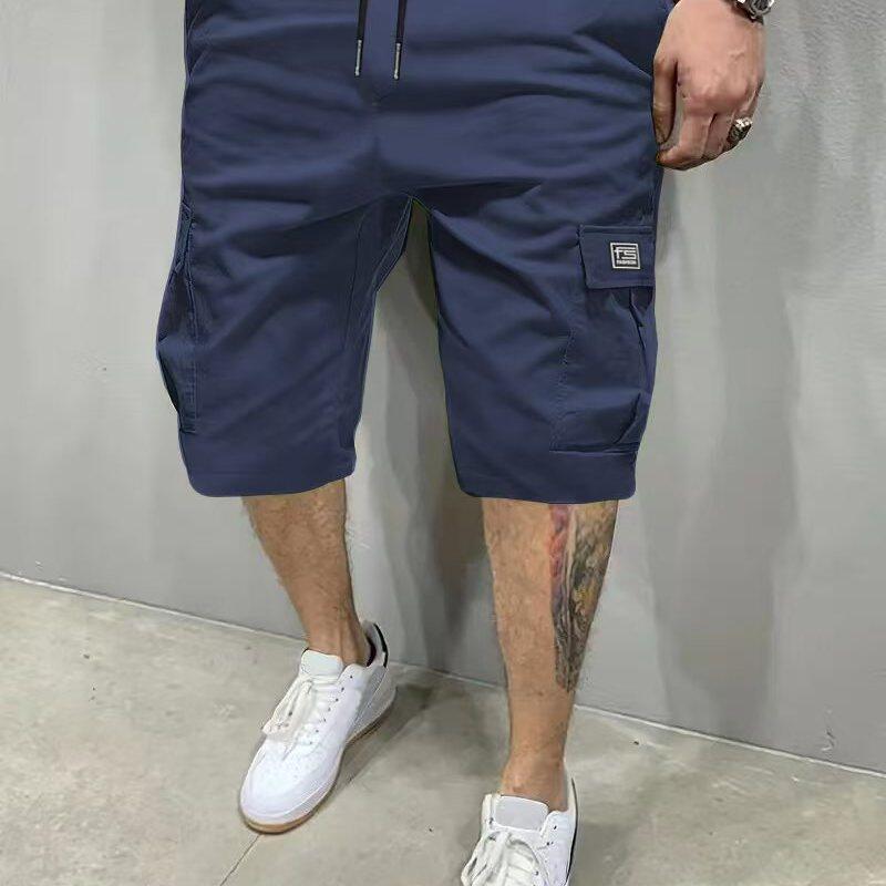 Shorts Summer Men's American Fifth Pants Overalls Korean Black