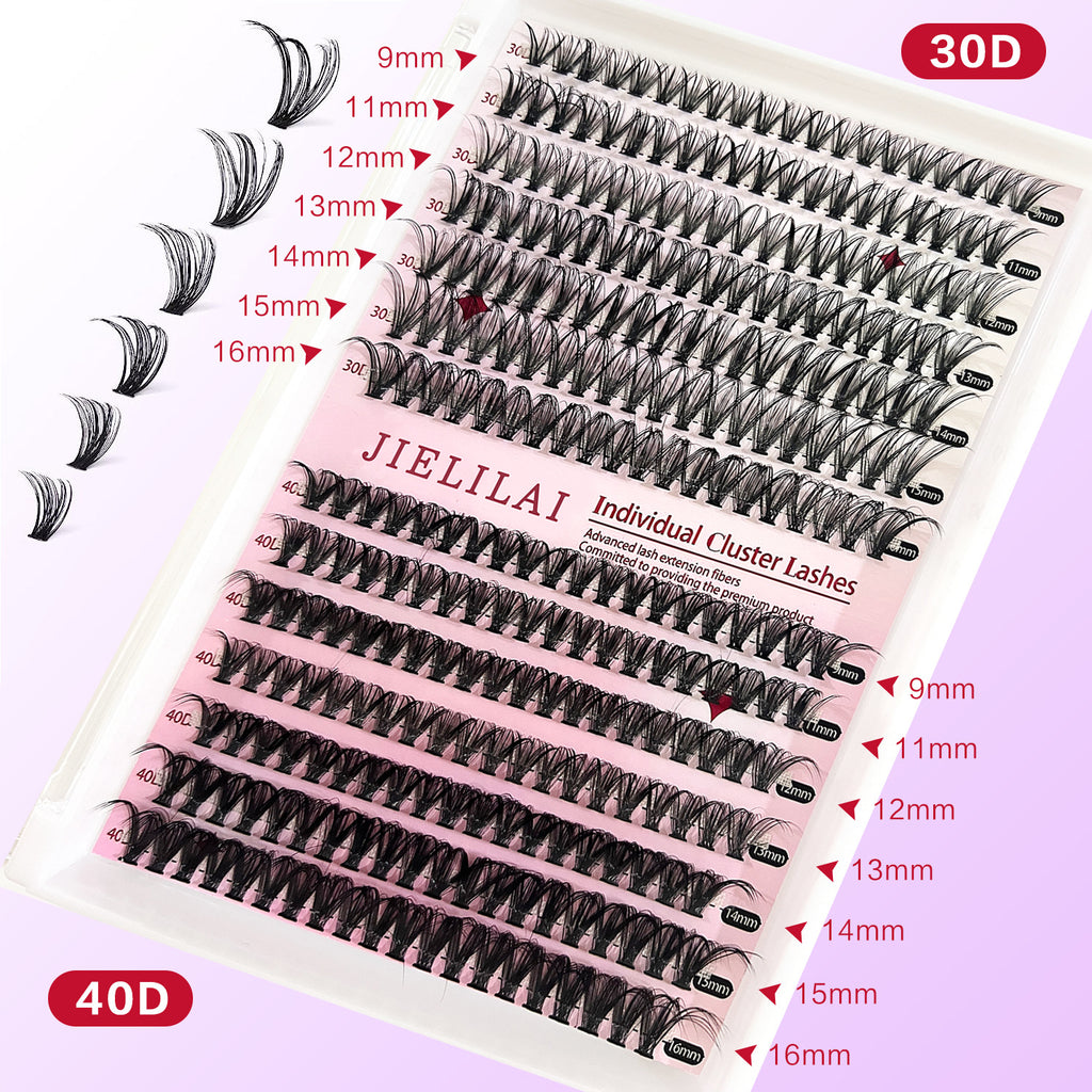Faux cils en grappes à faire soi-même (kit mixte)