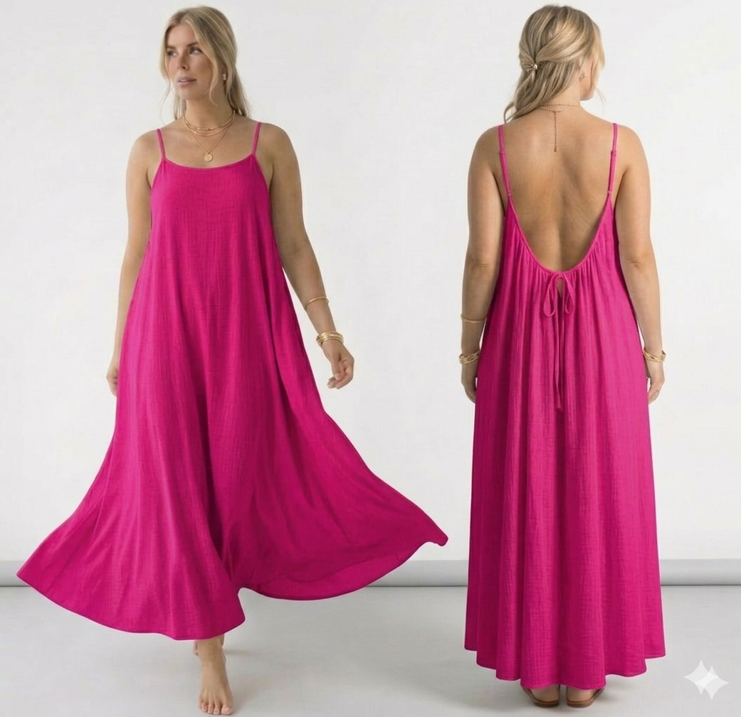 Silk Whisper Backless Cami Dress, photo 2 of 12