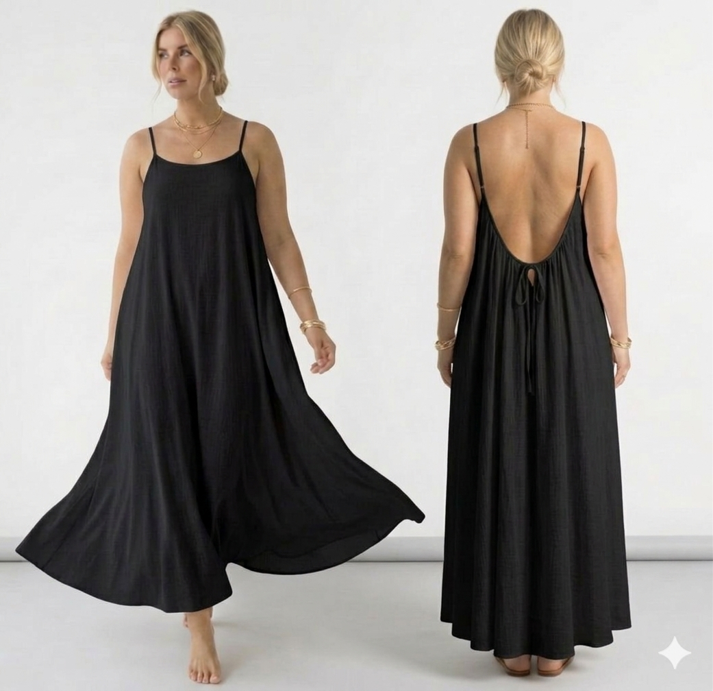 Silk Whisper Backless Cami Dress, photo 4 of 12