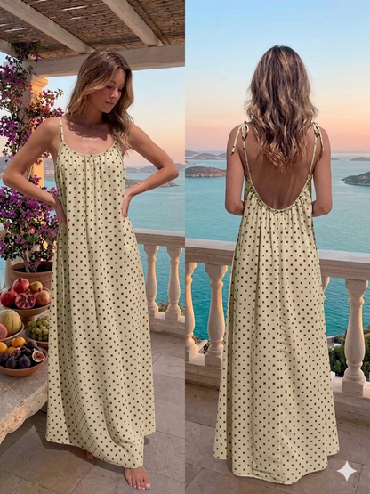 Strap Maxi Dress With Open Back