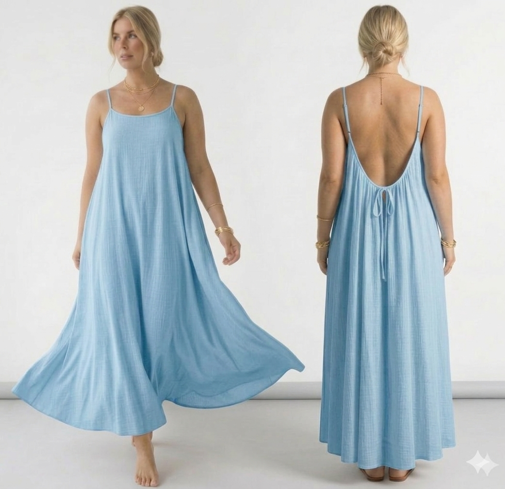 Silk Whisper Backless Cami Dress, photo 10 of 12