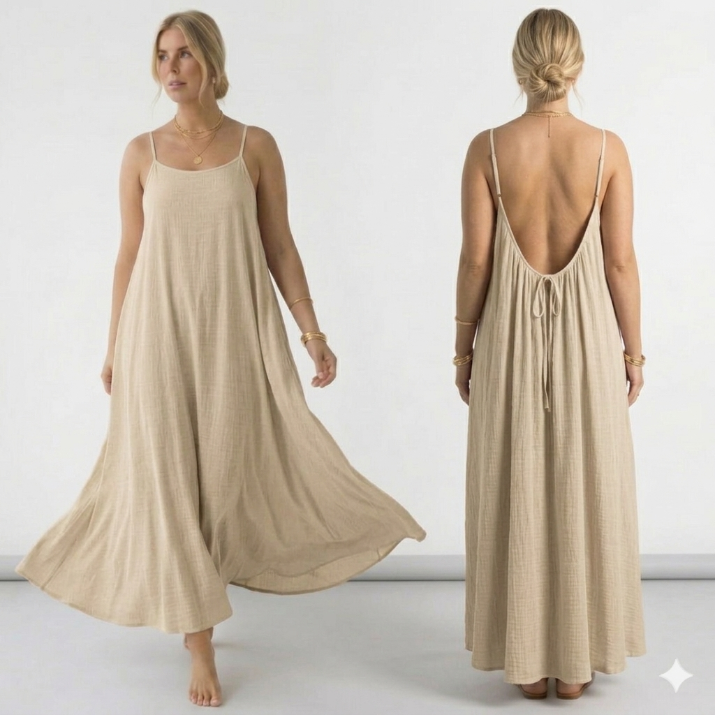 Silk Whisper Backless Cami Dress, photo 12 of 12