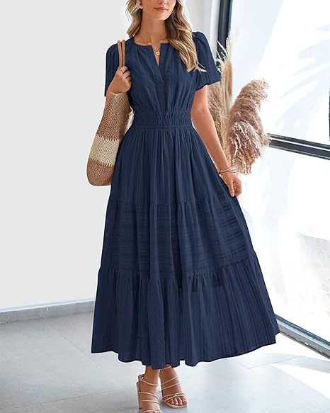 V-Neck Swing Dress