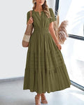 V-Neck Swing Dress