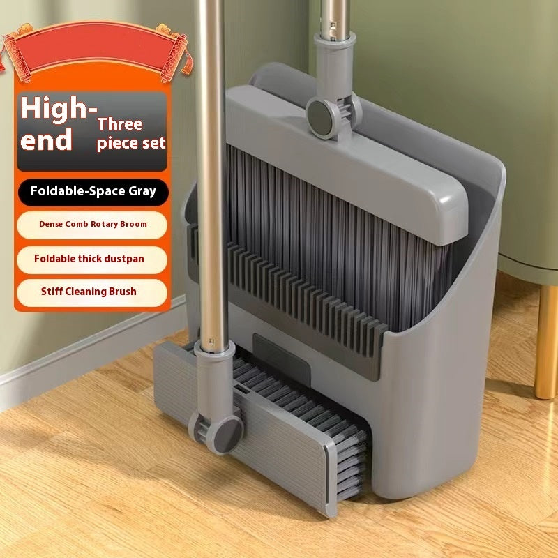 3-In-1 Household Broom with Dustpan Floor